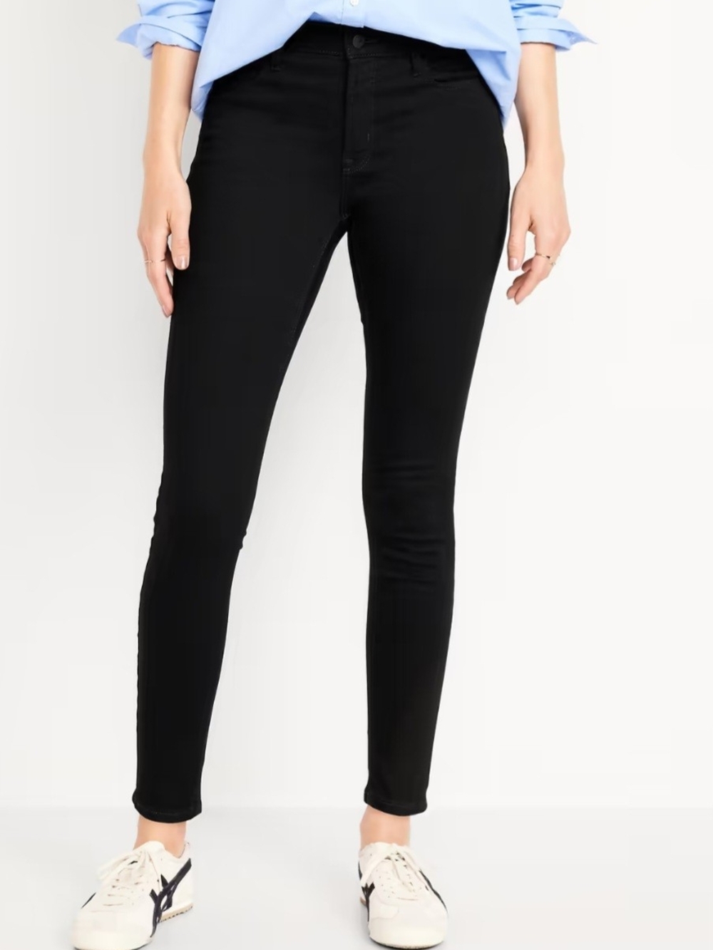 Old Navy Women's High Waisted Rockstar Super Skinny Jeans Black Wash Size 4